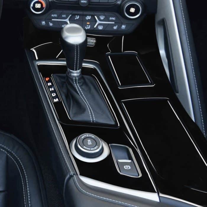 Für Chevrolet Corvette C7 2014-2019 11-in-1-Auto-Getriebe-Wasserbecher-Verkleidungsaufkleber, Linksantrieb – Bild 5
