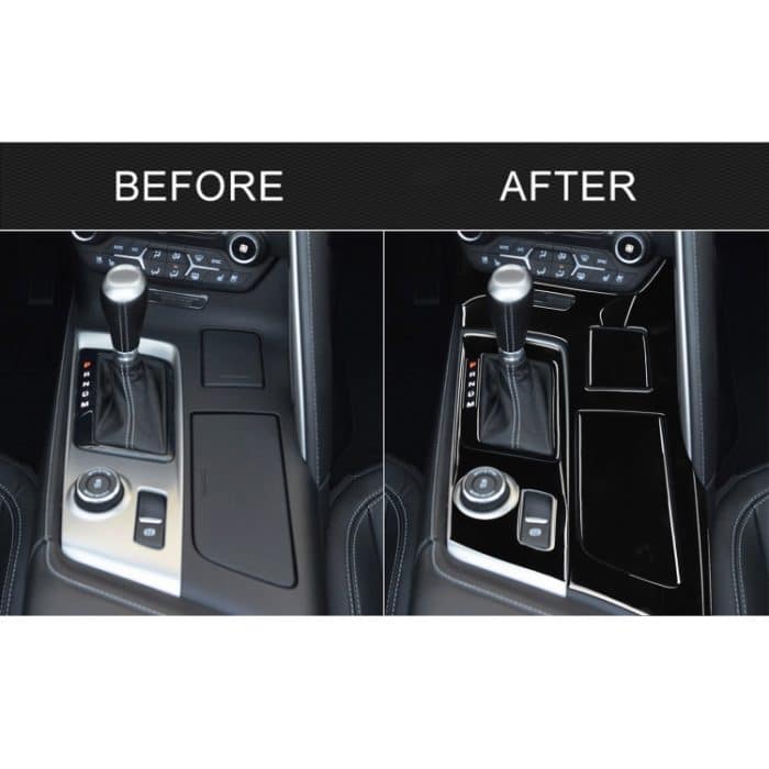 Für Chevrolet Corvette C7 2014-2019 11-in-1-Auto-Getriebe-Wasserbecher-Verkleidungsaufkleber, Linksantrieb – Bild 6