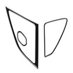 Für Chevrolet Corvette C7 2014-2019 Autotürlautsprecher Dekorativer Aufkleber, Linksantrieb