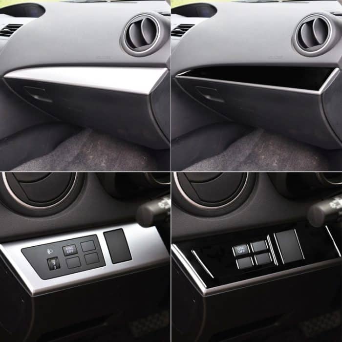 Für Mazda 3 Axela 2010-2013 3 in 1 Auto Beide Seiten des Instrumentensets Dekorativer Aufkleber, Linksantrieb – Bild 6