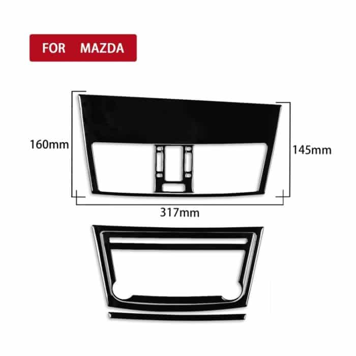 Für Mazda 3 Axela 2010-2013 5-in-1-Auto-Zentralsteuerungs-Navigationsset Ein dekorativer Aufkleber, linker Antrieb – Bild 2