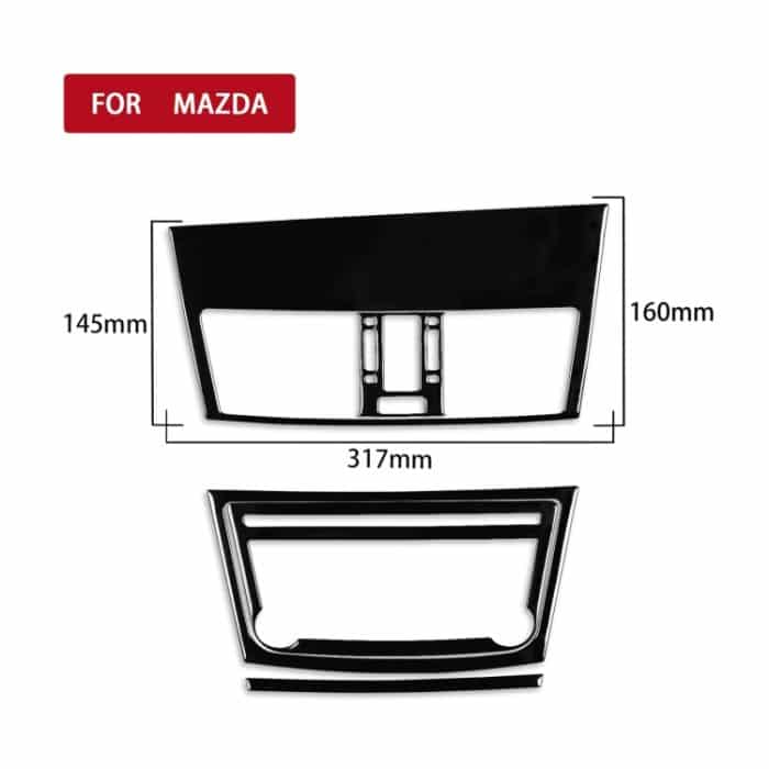 Für Mazda 3 Axela 2010-2013 5-in-1-Auto-Zentralsteuerungs-Navigationsset Ein dekorativer Aufkleber, Rechtsantrieb – Bild 2