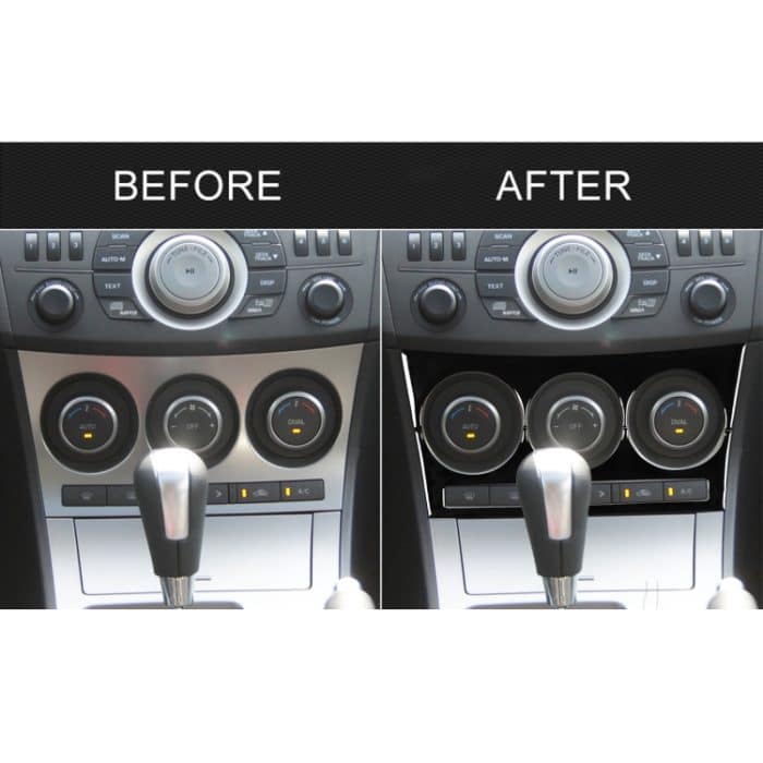 Für Mazda 3 Axela 2010-2013 Auto-AC-Taste Ein dekorativer Aufkleber, Links- und Rechtsantrieb, universell – Bild 6