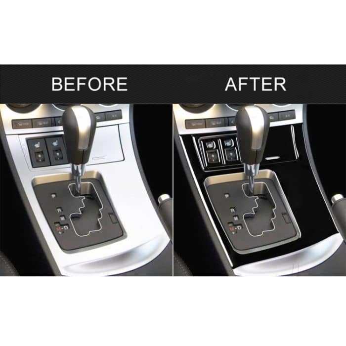 Für Mazda 3 Axela 2010-2013 5-in-1-Auto-Getrieberahmen-Set B Dekorativer Aufkleber, Linksantrieb – Bild 6