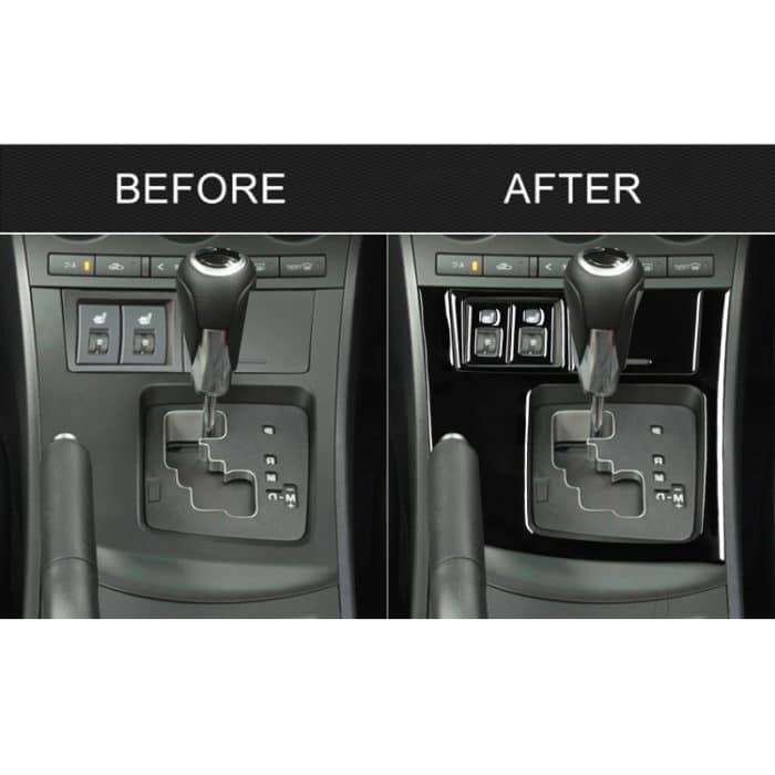 Für Mazda 3 Axela 2010–2013 5-in-1-Auto-Getrieberahmen-Set B, dekorativer Aufkleber, Rechtsantrieb – Bild 6