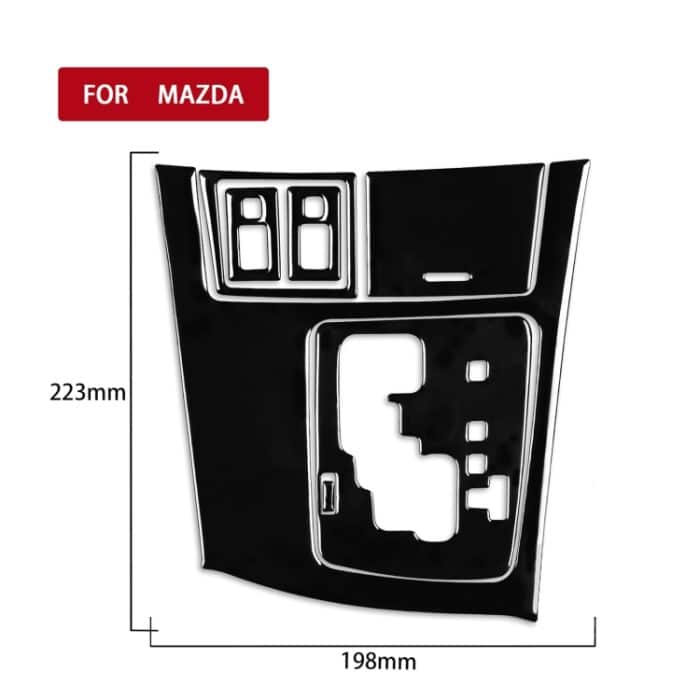 Für Mazda 3 Axela 2010-2013 7-in-1-Auto-Getriebeverkleidungsset B Dekorativer Aufkleber, Rechtsantrieb – Bild 2