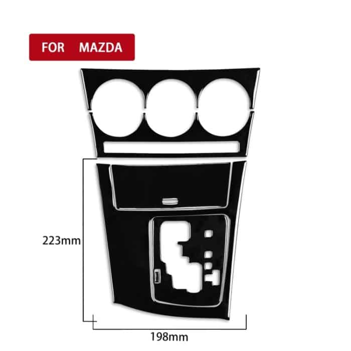 Für Mazda 3 Axela 2010-2013 6 in 1 Auto AC Gear Panel Set Ein dekorativer Aufkleber, Rechtsantrieb – Bild 2