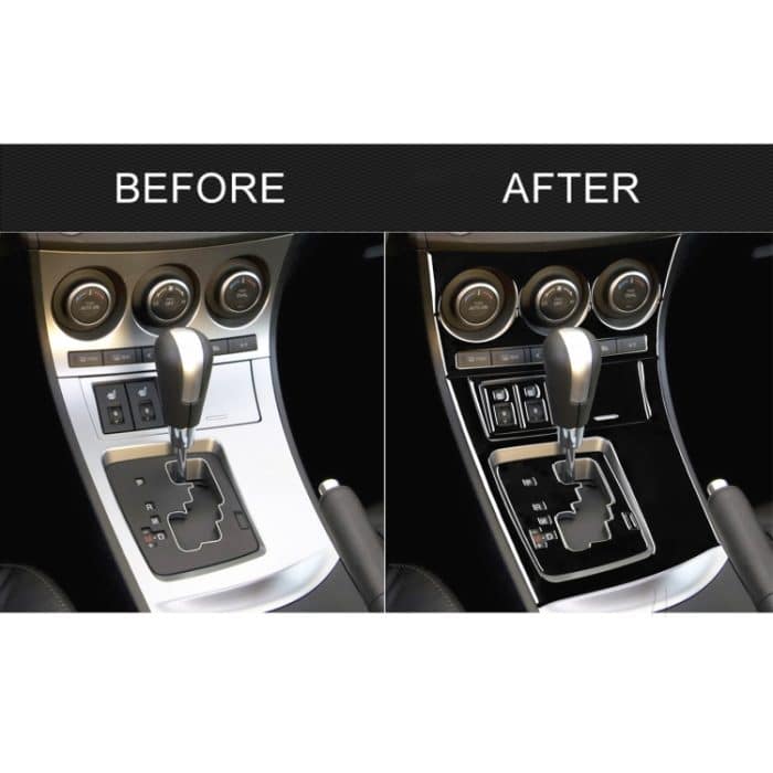 Für Mazda 3 Axela 2010-2013 9 in 1 Auto AC Gear Panel Set C Dekorativer Aufkleber, Linksantrieb – Bild 6