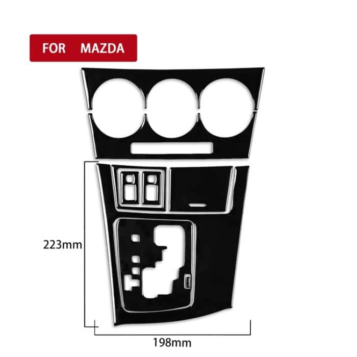 Für Mazda 3 Axela 2010-2013 9 in 1 Auto AC Gear Panel Set D Dekorativer Aufkleber, Linksantrieb – Bild 2