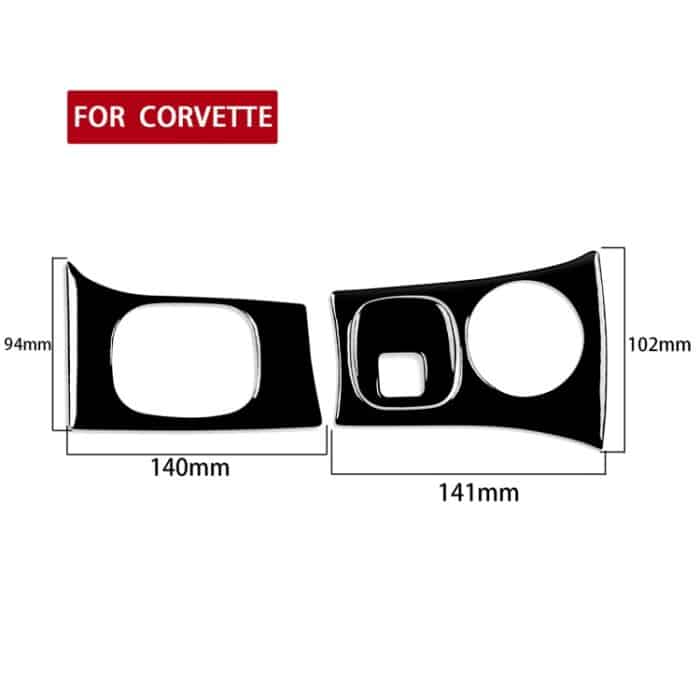 Für Chevrolet Corvette C5 1998-2004 Autoschlüssel Panel + Scheinwerferschalter Dekorativer Aufkleber, Linksantrieb – Bild 2