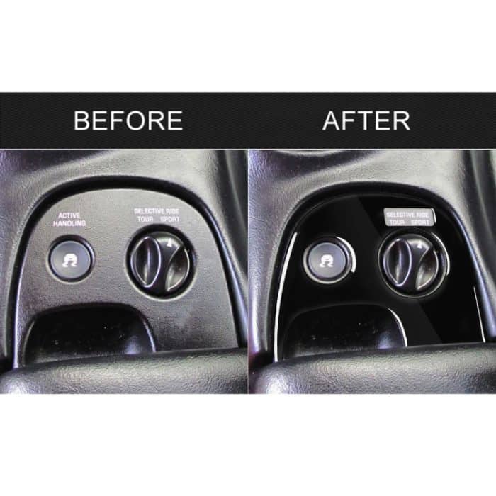 Für Chevrolet Corvette C5 1998–1999 Auto untere Konsole A mit dekorativem Aufkleber Traktionskontrolle, linker Antrieb – Bild 6