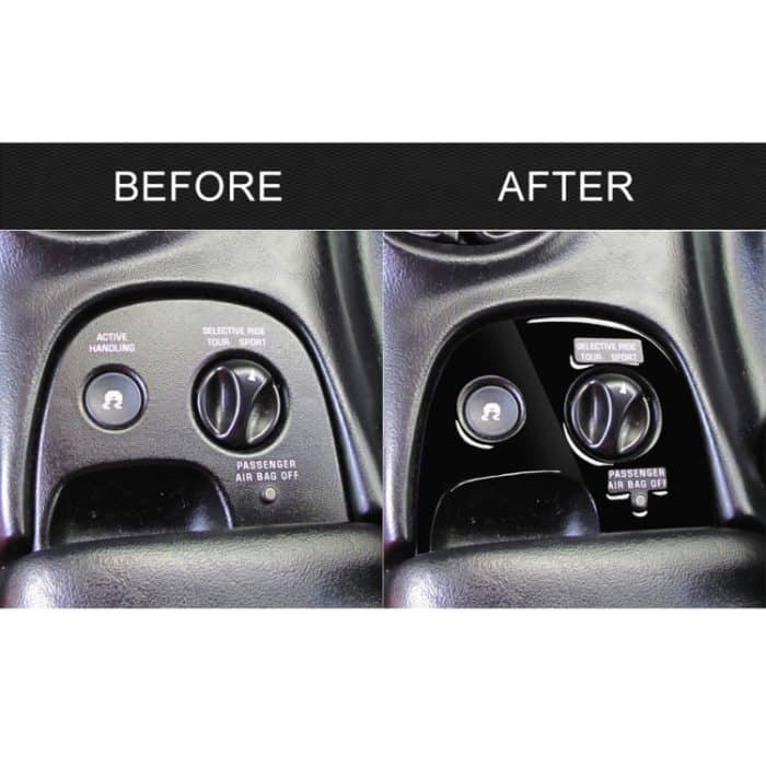 Für Chevrolet Corvette C5 2000–2004 Auto untere Konsole B mit dekorativem Aufkleber Traktionskontrolle, Linksantrieb – Bild 6