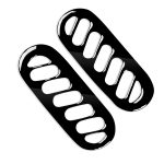 Für Chevrolet Corvette C5 1998-2004 Auto Seitentür A-Säule Luftauslassring Dekorativer Aufkleber, Linksantrieb – Bild 3