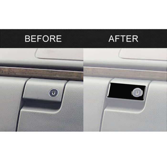 Für Mercedes-Benz E-Klasse W210 1996–2002 Auto-Beifahrer-Aufbewahrungsbox, dekorativer Aufkleber, Links- und Rechtsantrieb, universell – Bild 6