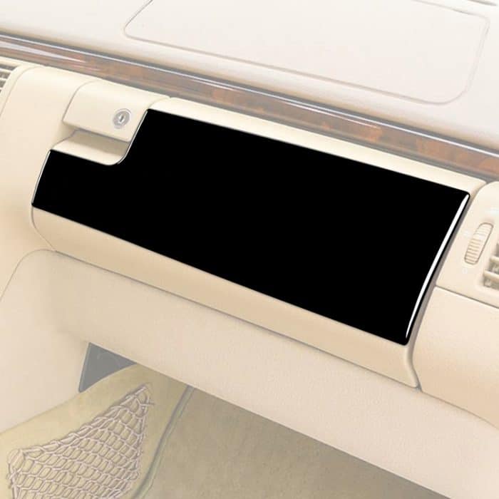 Für Mercedes-Benz E-Klasse W210 1996–2002 Auto-Beifahrer-Aufbewahrungsbox, dekorativer Aufkleber, linker Antrieb – Bild 5