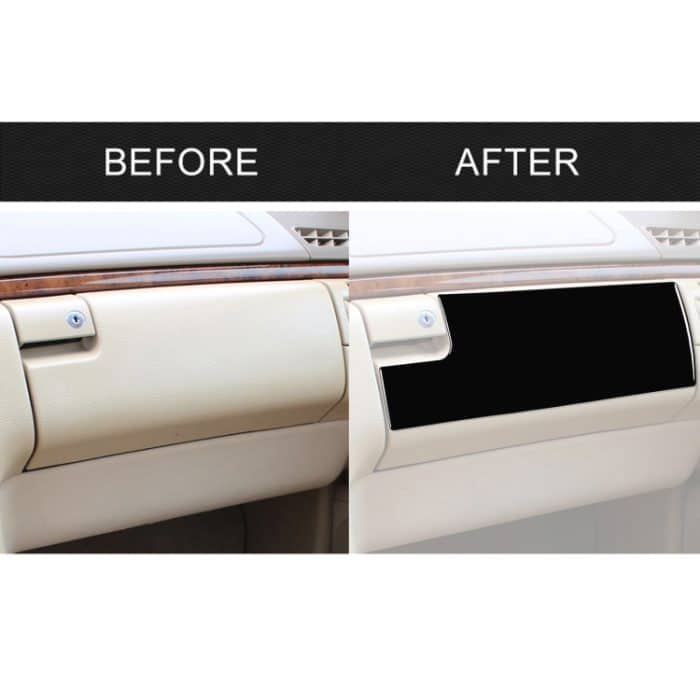 Für Mercedes-Benz E-Klasse W210 1996–2002 Auto-Beifahrer-Aufbewahrungsbox, dekorativer Aufkleber, linker Antrieb – Bild 6