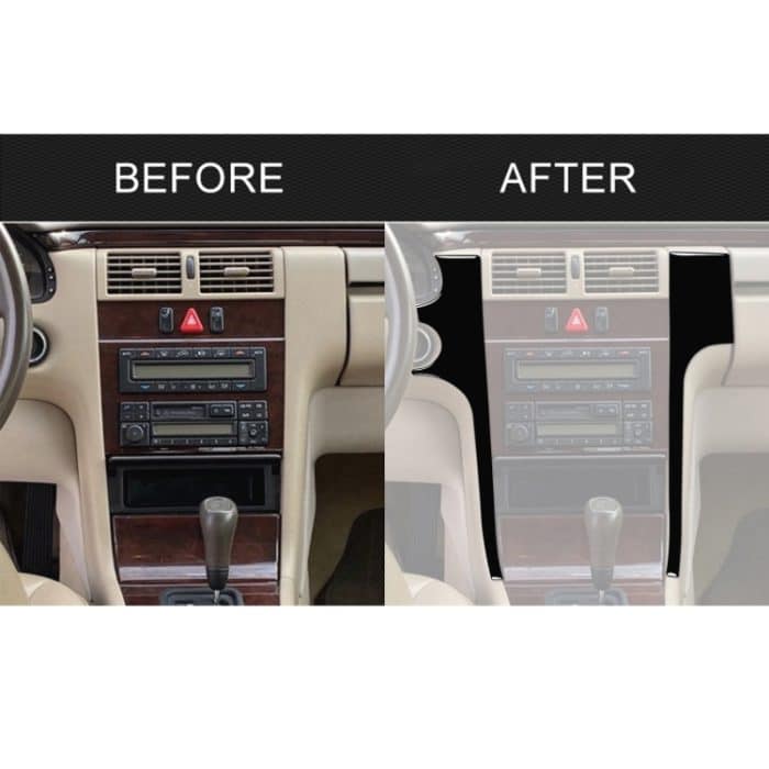 Für Mercedes-Benz E-Klasse W210 1996–2002 Auto-Mittelkonsole, seitlicher dekorativer Aufkleber, linker Antrieb – Bild 6