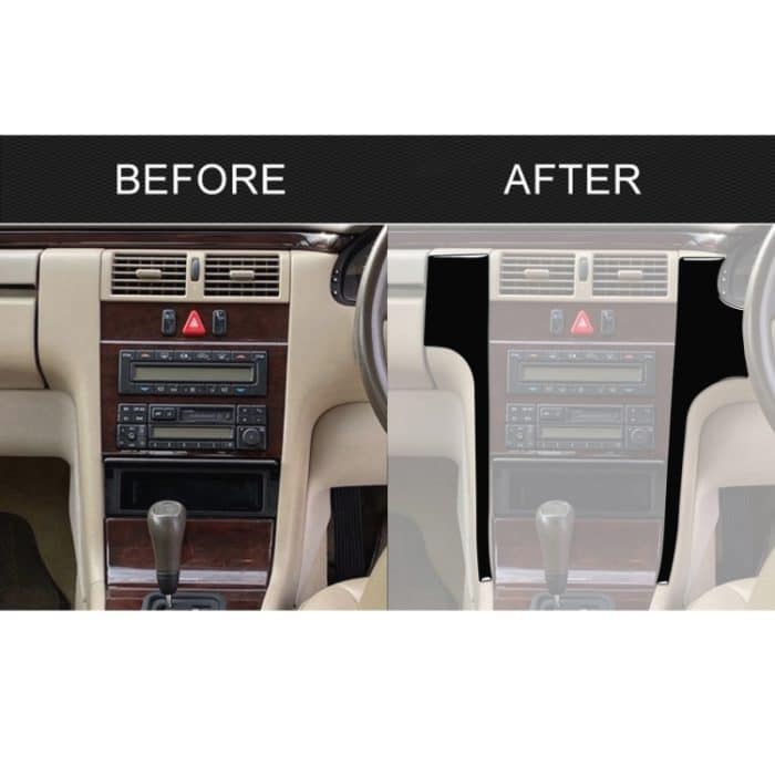 Für Mercedes-Benz E-Klasse W210 1996–2002 Auto-Mittelkonsole, seitlicher dekorativer Aufkleber, rechter Antrieb – Bild 6