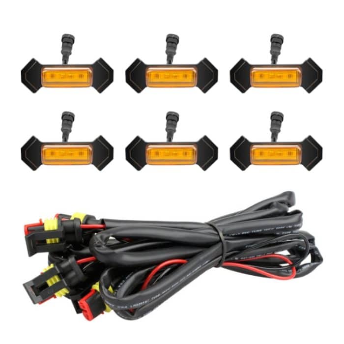 CRP1846.jpg Für Toyota Tacoma TRD 2016-2019 6-in-1-Auto-LED-Frontgrill-Warnleuchten, Tagfahrlicht und breite Lichter – Bild 1