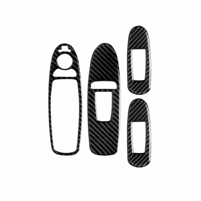 4 PCS Car Carbon Fiber Window Lift Panel Dekorativer Aufkleber für Infiniti Q50, Linksantrieb – Bild 1