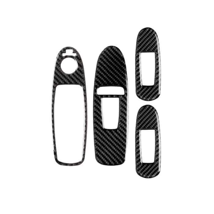 4 PCS Car Carbon Fiber Window Lift Panel Dekorativer Aufkleber für Infiniti Q50, Linksantrieb – Bild 1