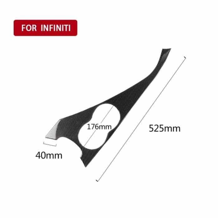 Auto links fahren Kohlefaser Wasser Cup Panel dekorative Aufkleber für Infiniti Q50 / Q60 – Bild 5