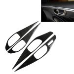 4 PCS Car Carbon Fiber Tür Innengriffverkleidung Dekorativer Aufkleber für Infiniti Q50, Linkslenker