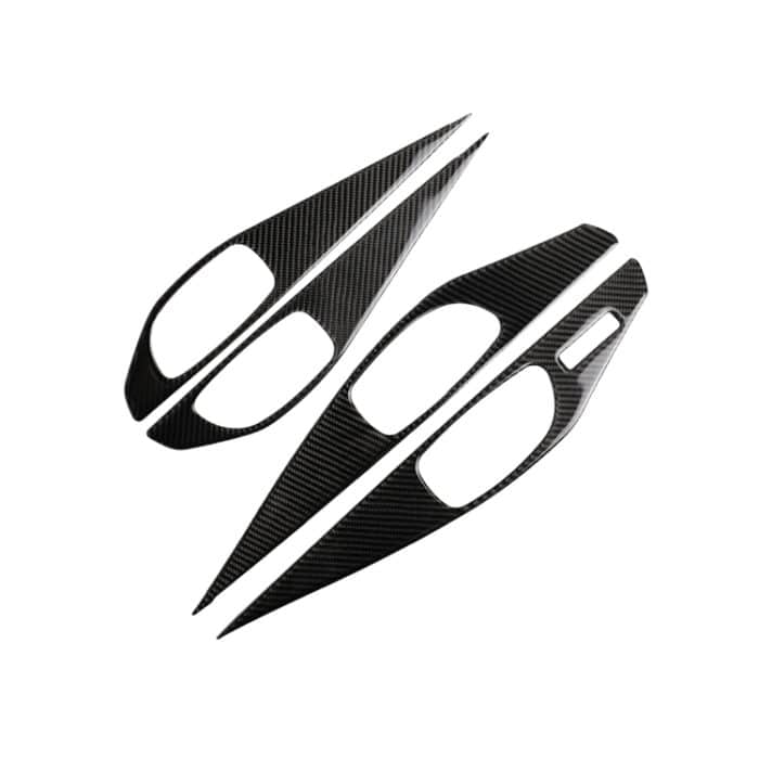 4 PCS Car Carbon Fiber Tür Innengriffverkleidung Dekorativer Aufkleber für Infiniti Q50, Linkslenker – Bild 2