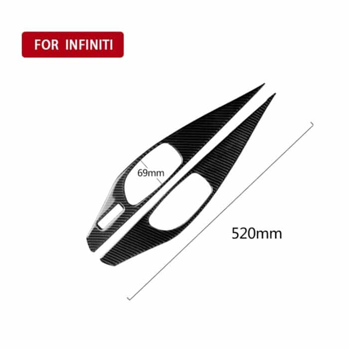 2 PCS Car Carbon Fibre Door Innengriffverkleidung Dekorativer Aufkleber für Infiniti Q60, linker Antrieb – Bild 6