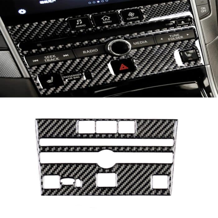 CRP2019.jpg Auto Carbon Fiber CD Console Panel Dekorativer Aufkleber für Infiniti Q50 / Q60 – Bild 1