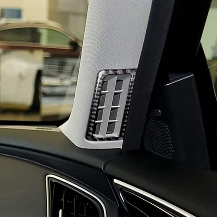 2 PCS Car Carbon Fiber A Säule Air Outlet Frame Dekorativer Aufkleber für Infiniti Q50 / Q60 – Bild 6