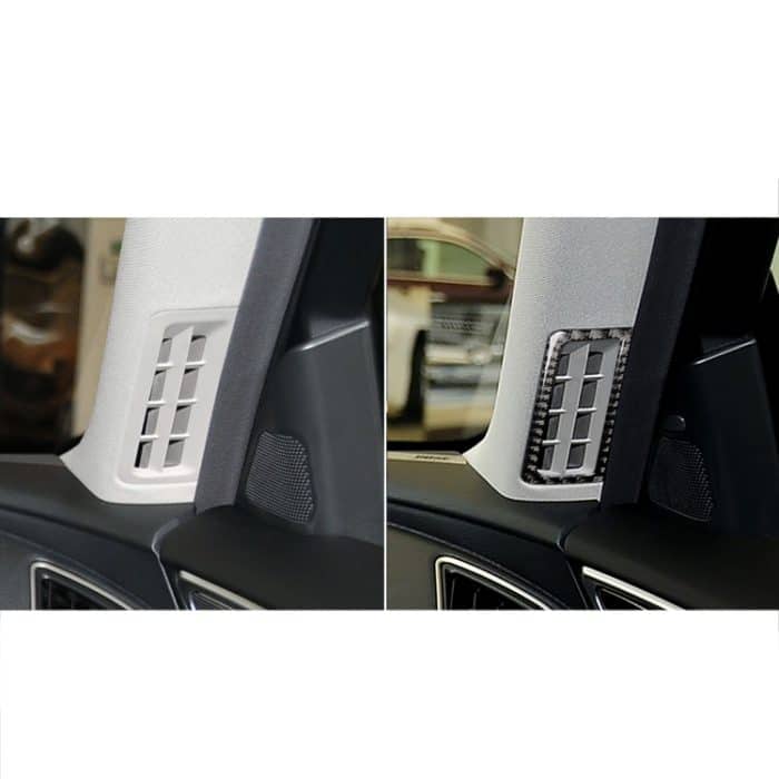 2 PCS Car Carbon Fiber A Säule Air Outlet Frame Dekorativer Aufkleber für Infiniti Q50 / Q60 – Bild 7