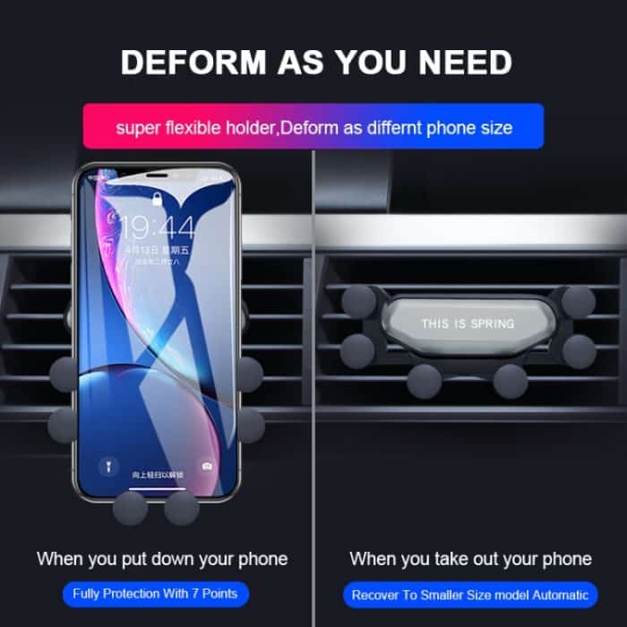 Auto-Luftauslass-Sechs-Klauen-Schwerkraft-Handyhalterung, Six-claw Phone Holder(Black), Six-claw Phone Holder(Red), Six-claw Phone Holder(Silver) – Bild 13