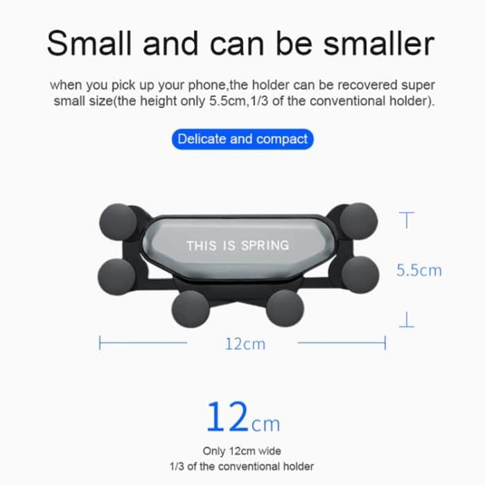 Auto-Luftauslass-Sechs-Klauen-Schwerkraft-Handyhalterung, Six-claw Phone Holder(Black), Six-claw Phone Holder(Red), Six-claw Phone Holder(Silver) – Bild 3