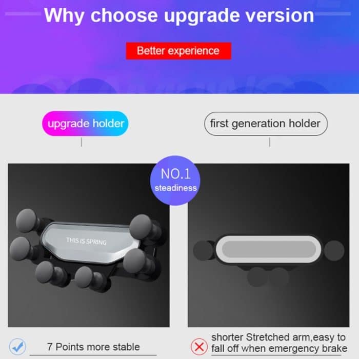 Auto-Luftauslass-Sechs-Klauen-Schwerkraft-Handyhalterung, Six-claw Phone Holder(Black), Six-claw Phone Holder(Red), Six-claw Phone Holder(Silver) – Bild 8