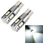 2 PCS T10 DC12V / 2,3W / 6000K / 180LM 10LEDs SMD-3030 Fahrzeugfreigabeleuchte mit Decodierung