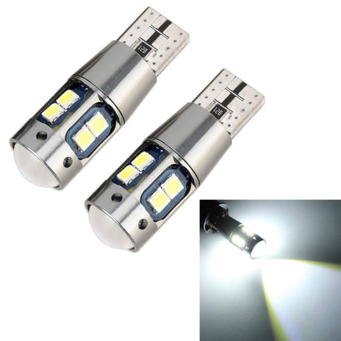 CRP2082.jpg 2 PCS T10 DC12V / 2,3W / 6000K / 180LM 10LEDs SMD-3030 Fahrzeugfreigabeleuchte mit Decodierung – Bild 1