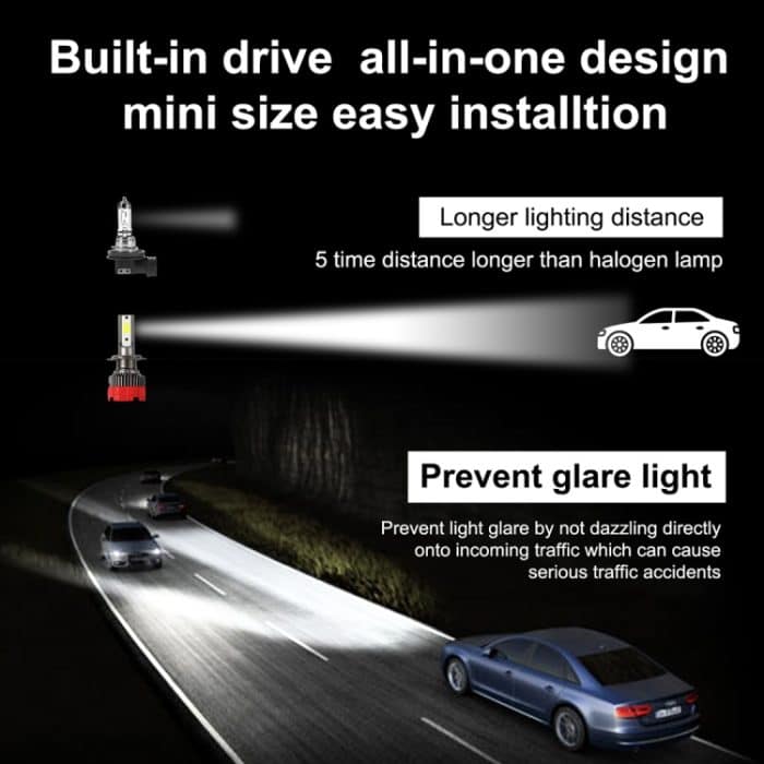 2 PCS EV18 H7 DC9-30V 20W 6000K 2500LM Auto-LED-Scheinwerferleuchten – Bild 9