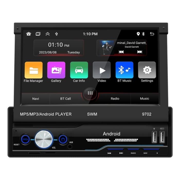 SWM 9702 Auto HD 7 Zoll Android Radio Empfänger MP5 Player, Unterstützung FM & Bluetooth & GPS & WiFi – Bild 1