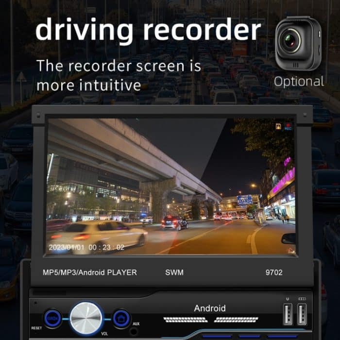 SWM 9702 Auto HD 7 Zoll Android Radio Empfänger MP5 Player, Unterstützung FM & Bluetooth & GPS & WiFi – Bild 13
