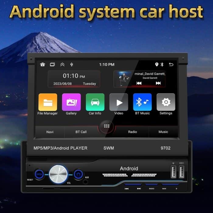 SWM 9702 Auto HD 7 Zoll Android Radio Empfänger MP5 Player, Unterstützung FM & Bluetooth & GPS & WiFi – Bild 4
