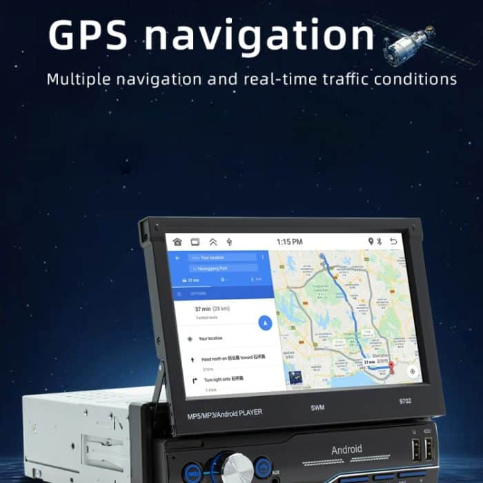 SWM 9702 Auto HD 7 Zoll Android Radio Empfänger MP5 Player, Unterstützung FM & Bluetooth & GPS & WiFi – Bild 7