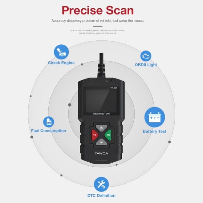 YA201 Auto-Mini-Codeleser OBD2-Fehlererkennungs-Diagnosetool – Bild 11