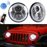 2 PCS 7 Zoll DC12V 6000K-6500K 50W Auto-LED-Scheinwerfer-Cree-Lampenperlen für Jeep Wrangler / Harley, unterstützt APP + Bluetooth-Steuerung, DC12V 6000K-6500K 50W