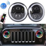 2 PCS 7 Zoll DC12V 6000K-6500K 50W Auto LED Scheinwerfer Cree Lamp Perlen für Jeep Wrangler / Harley, Unterstützung APP + Bluetooth Control