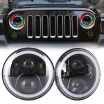 2 PCS 7 Zoll DC12V 6000K-6500K 50W Auto LED Scheinwerfer Cree Lamp Perlen für Jeep Wrangler / Harley, Unterstützung APP + Bluetooth Control – Bild 2