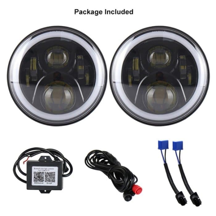 2 PCS 7 Zoll DC12V 6000K-6500K 50W Auto LED Scheinwerfer Cree Lamp Perlen für Jeep Wrangler / Harley, Unterstützung APP + Bluetooth Control – Bild 5