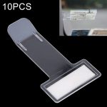 10 PCS Car Plastic Mounted Bill Clip Holder Parkzeit Timing Car Ticket Holder