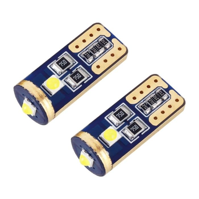2 PCS T10 / W5W / 168/194 DC12V / 1,2W / 6000K / 85LM 3LEDs SMD-3030 Fahrzeugfreigabeleuchte – Bild 2