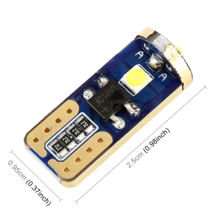 2 PCS T10 / W5W / 168/194 DC12V / 1,2W / 6000K / 85LM 3LEDs SMD-3030 Fahrzeugfreigabeleuchte – Bild 3